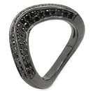 1.02 Carat Genuine Black Diamond .925 Sterling Silver Ring-2