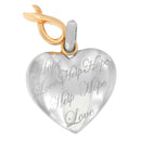 10K Yellow Gold Over Silver Heart Pendant Necklace-3