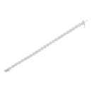 14K White Gold 3-3/4 Cttw Round-Brilliant Cut Diamond 7-1/4" Round Cluster Links Tennis Bracelet (I-J Color, SI2-I1 Clarity)-4