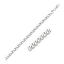 5.5mm 14k White Gold Miami Cuban Semi Solid Bracelet-2