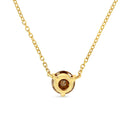 14K Yellow Gold 1/2 Cttw Martini Set Lab Grown Yellow Diamond Solitaire 18" Pendant Necklace (Yellow Color, VS2-SI1 Clarity)-4