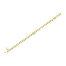 10K Yellow Gold Plated .925 Sterling Silver 7.0 cttw 2-Prong Set Round Brilliant Cut Diamond "S" Link Bracelet (J-K color, I1-I2 clarity) - 7"-6