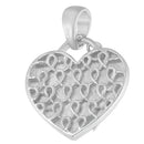 .925 Sterling Silver 1/10 cttw Diamond Heart Pendant Necklace (H-I, I1-I2)-2