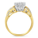 10K Yellow Gold Round And Baguette-Cut Diamond Ring (1/2 Cttw, H-I Color, I1-I2 Clarity) - Size 6-2