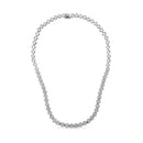 IGI Certified 14K White Gold 8.0 Cttw Pave Set Round-Cut Diamond Cluster Graduating Riviera Statement Necklace (H-I Color, I1 Clarity)-2