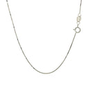 14k White Gold Classic Box Chain 0.6mm-3