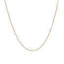 14k Pink Gold Diamond Cut Cable Link Chain 0.8mm-2