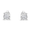.925 Sterling Silver 1/2 Cttw Near Colorless Round Brilliant-Cut Diamond Miracle-Set Stud Earrings (H-I Color, I2-I3 Clarity)-3