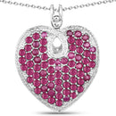 8.03 Carat Genuine Ruby .925 Sterling Silver Pendant-1