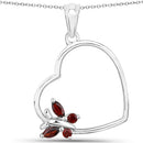 0.28 Carat Genuine Garnet .925 Sterling Silver Pendant-1