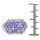 2.03 Carat Genuine Tanzanite .925 Sterling Silver Ring-3