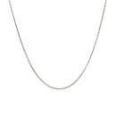 14k White Gold Round Cable Link Chain 1.1mm-2