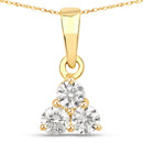 0.33 Carat Genuine Lab Grown Diamond 14K Yellow Gold Pendant-1