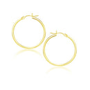 10k Yellow Gold Polished Hoop Earrings (25 mm)-1