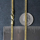 3.2mm 14k Yellow Gold Square Franco Chain-6