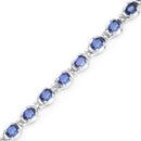 7.02 Carat Genuine Kyanite .925 Sterling Silver Bracelet-4