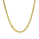 2.7mm 14k Yellow Gold Lite Diamond Cut Round Franco Chain-2