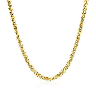 2.7mm 14k Yellow Gold Lite Diamond Cut Round Franco Chain - 0