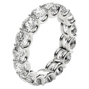 Round Cut Lab Grown Diamond Eternity Ring in 14k White Gold (5 cttw FG/VS2)-4