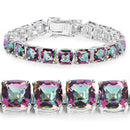 48.93 Carat Genuine Rainbow Quartz .925 Sterling Silver Bracelet-2