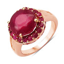5.01 Carat Glass Filled Ruby .925 Sterling Silver Ring-1
