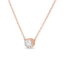 .925 Sterling Silver 1/2 Cttw Diamond Bezel 18" Pendant Necklace (I-J Color, I2-I3 Clarity)-4