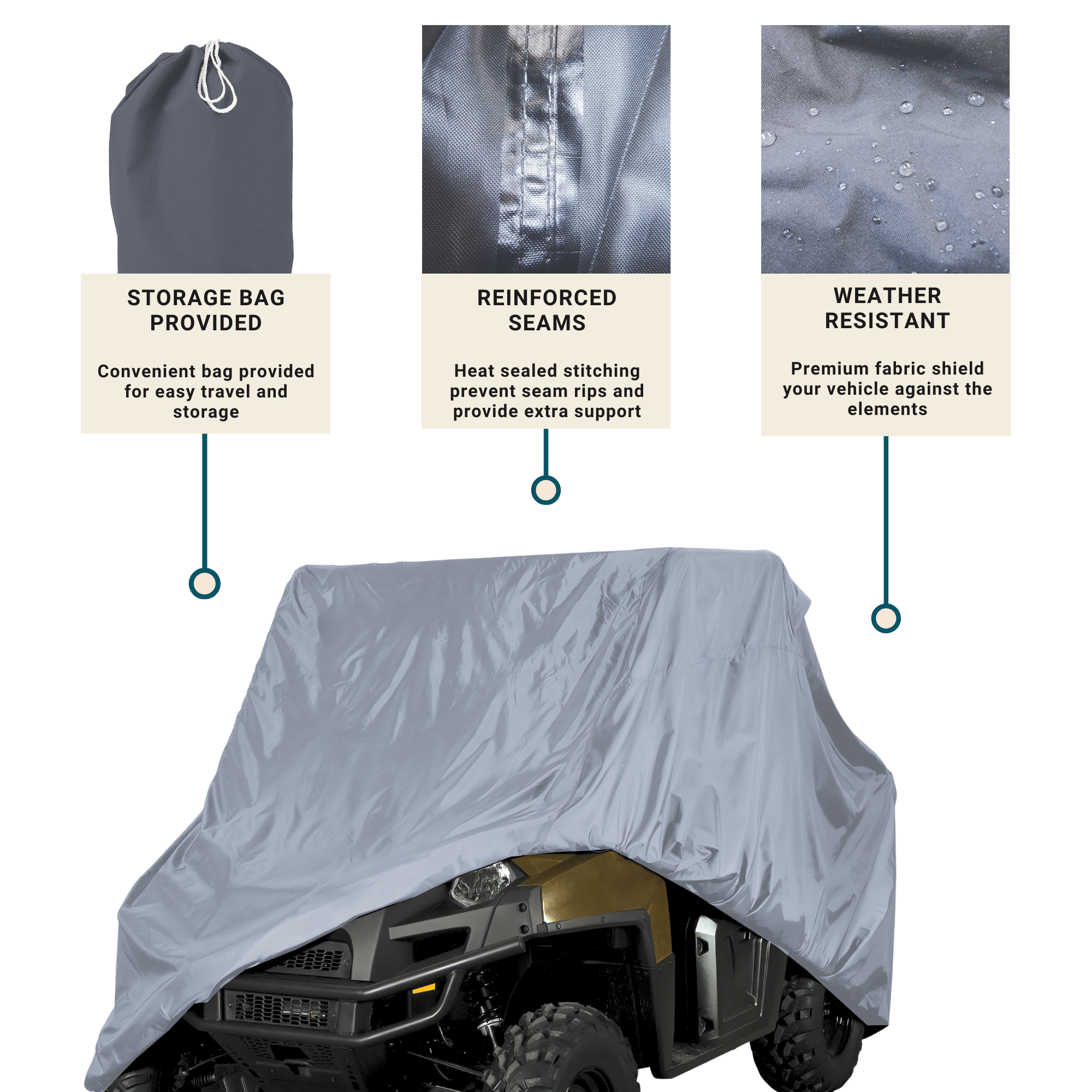 UTV Cover - Extra Large  160" L x 62" W x 75"H