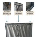 Storage Shelving Unit Cover, fits racks 48"W x 24"D x 72"H in Grey-3