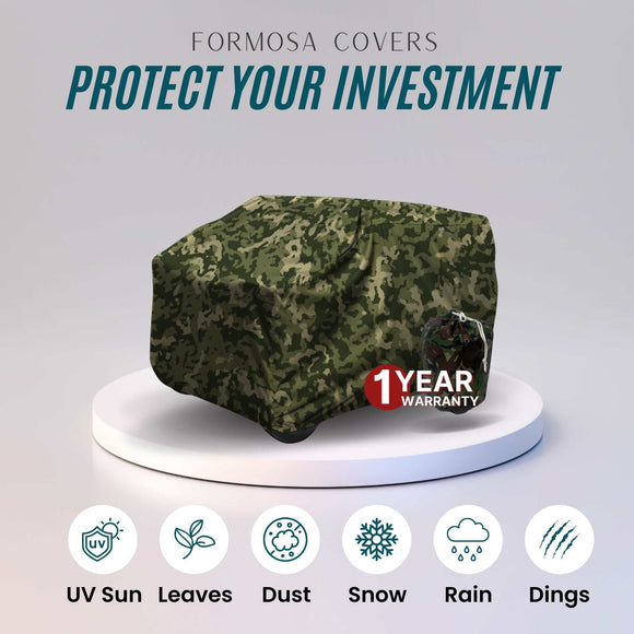 2 Passenger Golf Cart Storage Cover for Golf Carts without Roof Camouflage