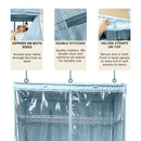 Storage Shelving Unit Cover, fits racks 48"W x 18"D x 72"H one side see through panel in Glacier Blue-4