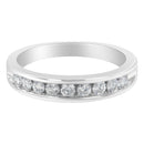 18K White Gold Round Diamond 1/2 Cttw Channel Band Ring-8