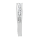 18K White Gold Round Diamond 1/2 Cttw Channel Band Ring-10