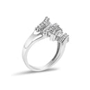 10K White Gold 1/2 Cttw Diamond Bypass Cocktail Ring-3