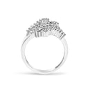 10K White Gold 1/2 Cttw Diamond Bypass Cocktail Ring-5