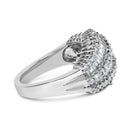 14K White Gold Diamond Cocktail Ring Band (1 3/4 Cttw, H-I Color, SI2-I1 Clarity) - Size 6-1/2-7