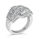 14K White Gold Diamond Cocktail Ring Band (1 3/4 Cttw, H-I Color, SI2-I1 Clarity) - Size 6-1/2-8