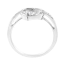 14K White Gold 1/8 Cttw Channel Set Round-Cut Diamond Heart Ring (H-I Color, SI2-I1 Clarity)-7