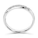 18K White Gold 1/4 Cttw Channel Set Brilliant Round-Cut Diamond Classic 11 Stone Wedding Band Ring (E-F Color, I1-I2 Clarity) - Size 5-9