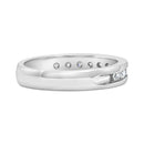 IGI Certified 1/2 Cttw Round Brilliant Cut Diamond 18K White Gold Channel Set Eternity Style Wedding Band Ring (H-I Color, I1-I2 Clarity) - Size 7-7