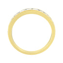 IGI Certified 18K Yellow Gold 1.0 Cttw Channel Set Round-Cut Diamond 11 Stone Anniversary/Wedding Band Ring (I-J Color, I1-I2 Clarity) - Size 9.5-10