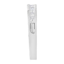 IGI Certified 1/2 Cttw Princess Cut Diamond 18K White Gold Channel Set Half Eternity Style Wedding Band Ring (H-I Color, SI2-I1 Clarity) - Size 4-1/2-8