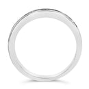 IGI Certified 1/2 Cttw Princess Cut Diamond 18K White Gold Channel Set Half Eternity Style Wedding Band Ring (H-I Color, SI2-I1 Clarity) - Size 4-1/2-9
