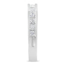 Women's 18K White Gold Princess Cut Diamond Band Ring (1 Cttw, G-H Color, SI1-SI2 Clarity) - Size 6-8