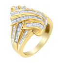 10K Yellow Gold Diamond Bypass Ring (1.0 cttw, H-I Color, I2-I3 Clarity)-9