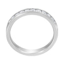 14K White Gold 1/2 cttw Diamond Band Ring (I-J Color, I2-I3 Clarity) - Size 7-6