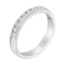 14K White Gold 1/2 cttw Diamond Band Ring (I-J Color, I2-I3 Clarity) - Size 7-8