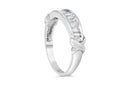 .925 Sterling Silver 1/2 Cttw Baguette Cut Diamond Channel Set X-Station Wedding Ring (H-I Color, I1-I2 Clarity) - Size 6-1/2-9