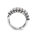 14k White Gold 4.0 Cttw Diamond 5 Row Ring Band (I-J Color, I1-I2 Clarity) - Ring Size 7-4