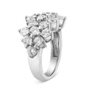 14K White Gold 4.0 Cttw Diamond Multi Row Scatter Band Ring (I-J Color, I1-I2 Clarity) - Size 7-6