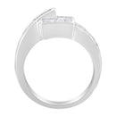 14K White Gold Princess and Baguette-cut Diamond Ring (1 1/3 Cttw, G-H Color, SI2-I1 Clarity) - Size 6-3/4-7